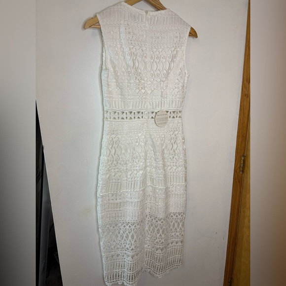 NWT Two Sisters Australia Scarlett White Lace Midi Dress - Picture 5 of 11